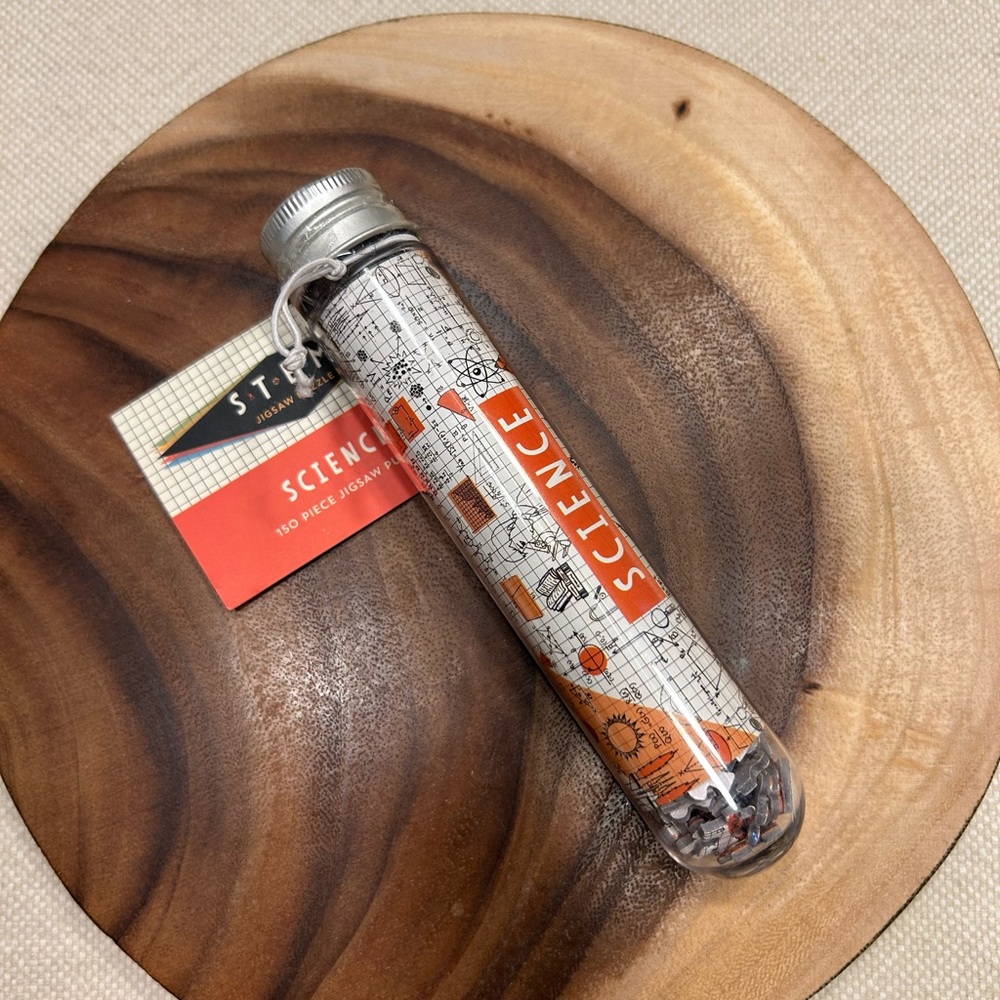 St. Frank Science Puzzle in Test Tube - Red and Silver